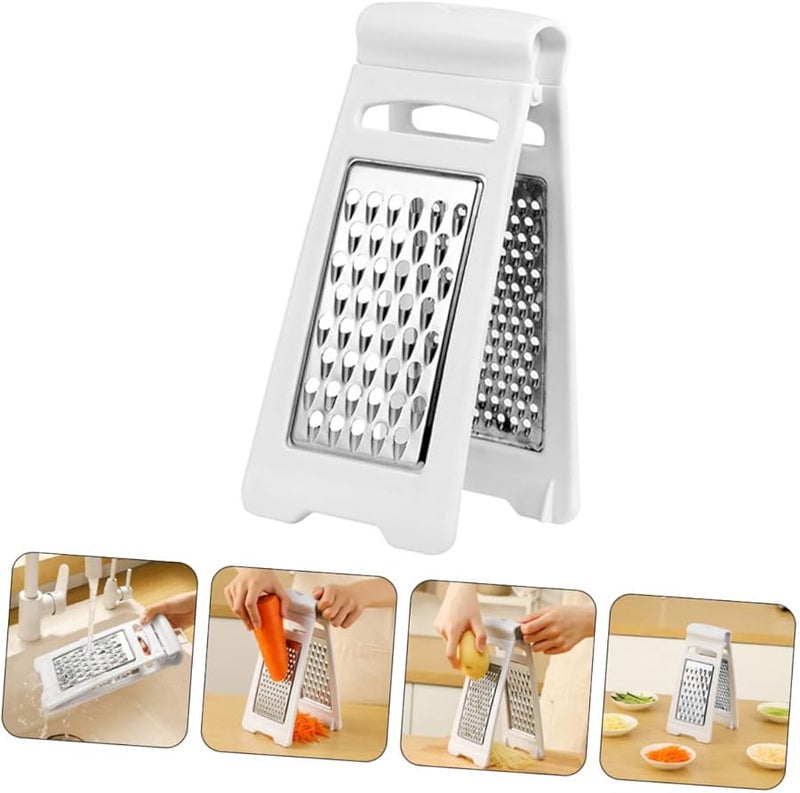 Stainless Steel Double Sided Grater Multipurpose Slicer For Cheese Vegetables Cucumber - Image 4